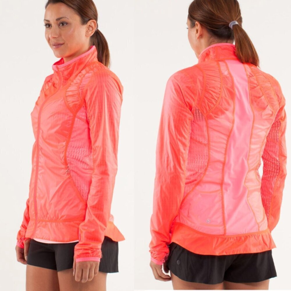 Lululemon Nothin' To Hide Running Jacket in Flash Light, Size 4